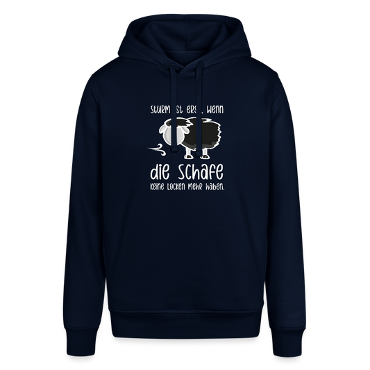 Unisex Bio-Hoodie - Schaf (weiss) - Navy