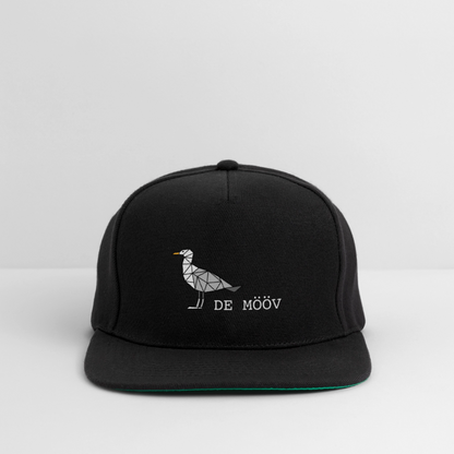 Snapback Cap - de Mööv (weiss) - Schwarz/Schwarz
