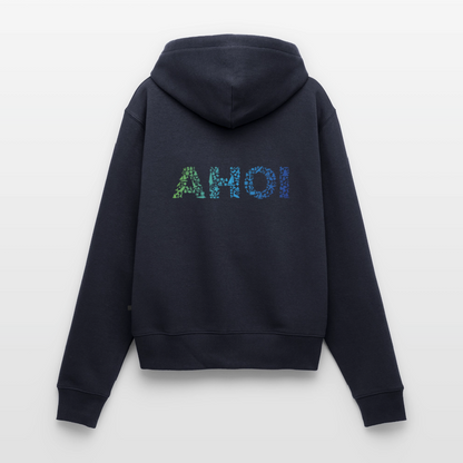 Damen Premium Kapuzenjacke - Ahoi doodles - Navy