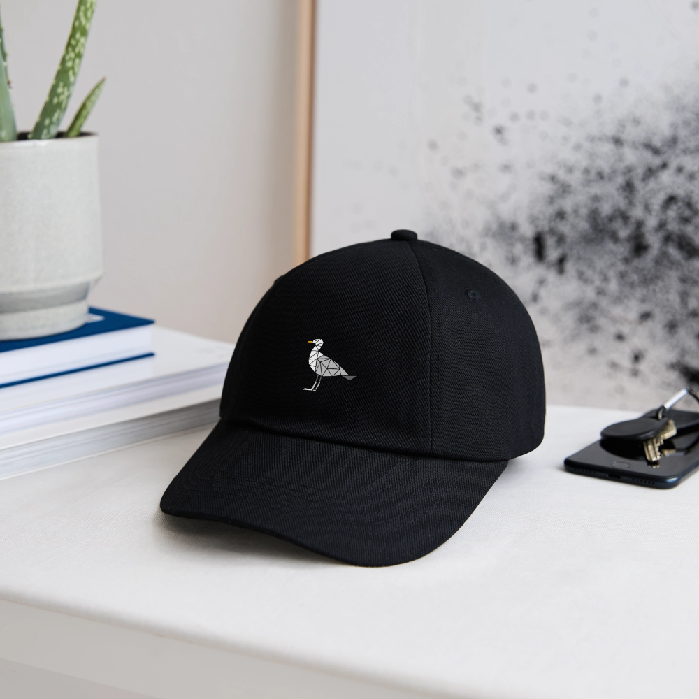 Möwe - Baseballkappe - Schwarz/Schwarz