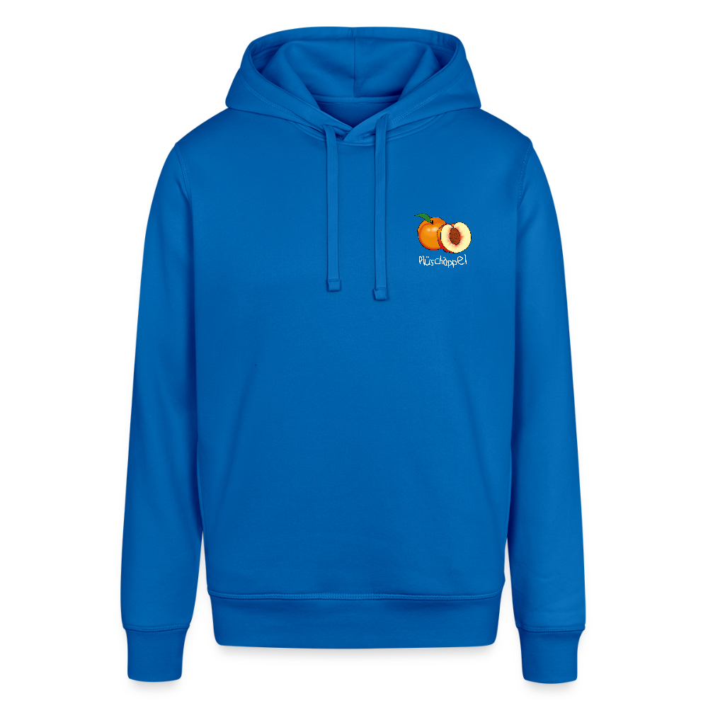 Unisex Bio-Hoodie - Plüschappel (weiss) - Königsblau