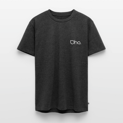 Oha - Herren Premium T-Shirt (weiß) - Anthrazit meliert