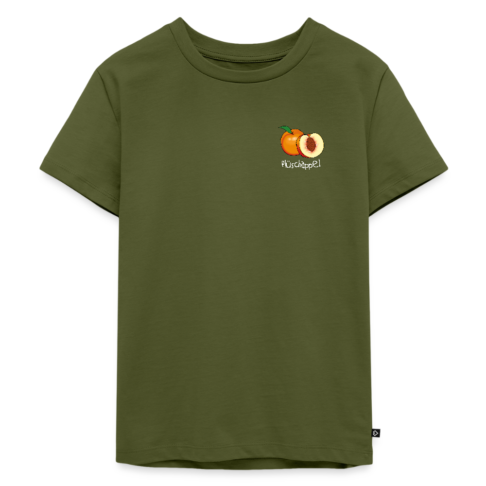 Kinder Premium T-Shirt - Plüschappel (weiss) - Khaki