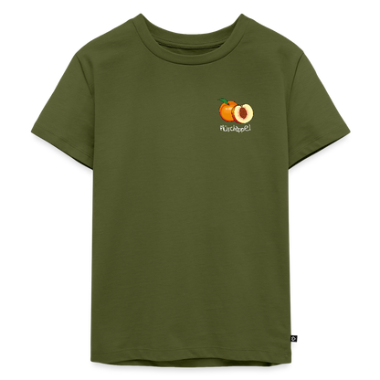 Kinder Premium T-Shirt - Plüschappel (weiss) - Khaki