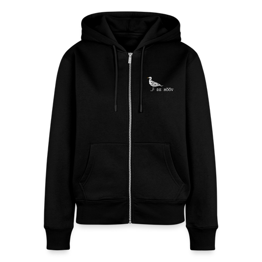 Frauen Premium Kapuzenjacke - de Mööv (weiss) - Schwarz