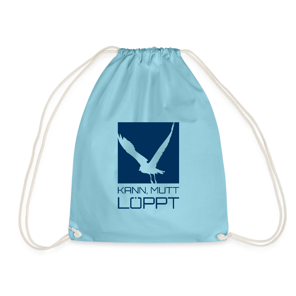 Turnbeutel - Kann, mutt, löppt! - Aqua