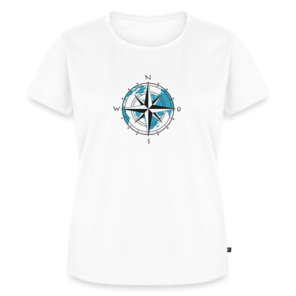 Damen Premium Bio T-Shirt - Kompass - Weiß