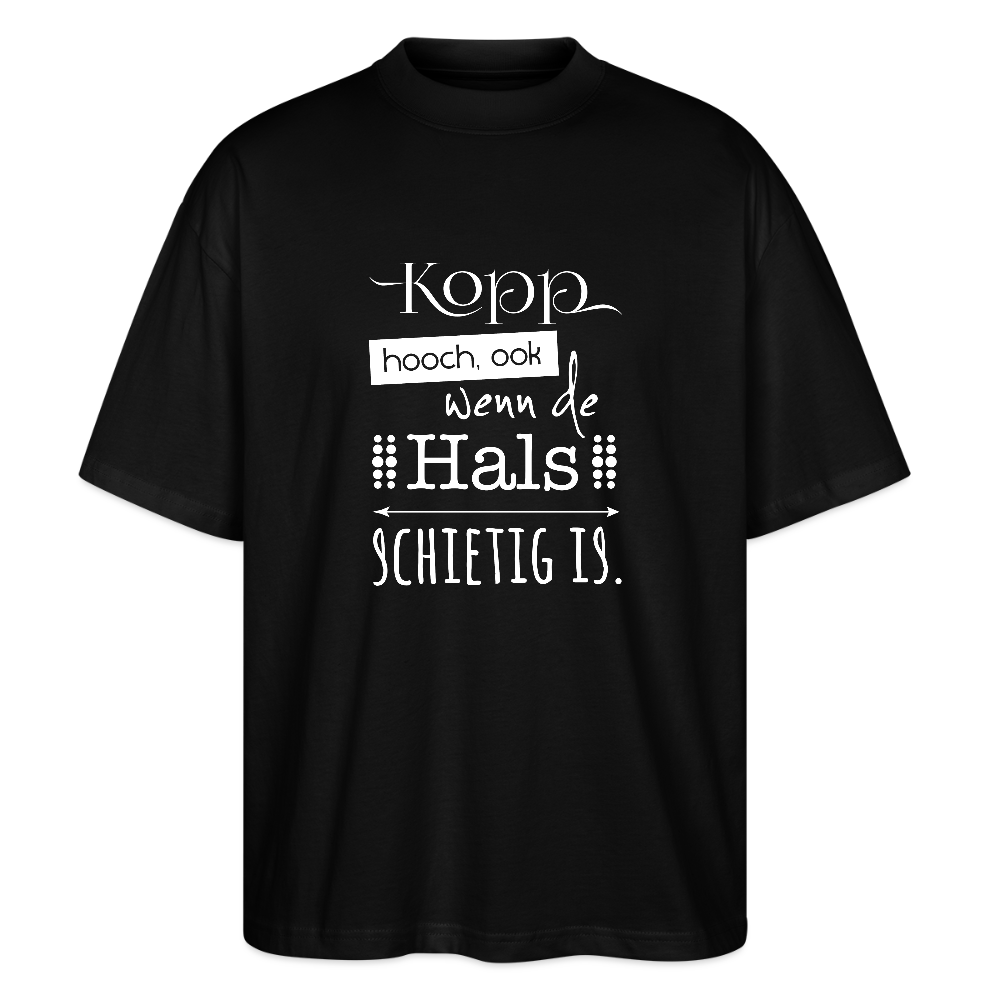 Unisex Oversize Bio-T-Shirt - Kopp hooch (weiss) - Schwarz