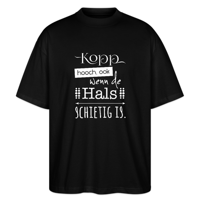 Unisex Oversize Bio-T-Shirt - Kopp hooch (weiss) - Schwarz