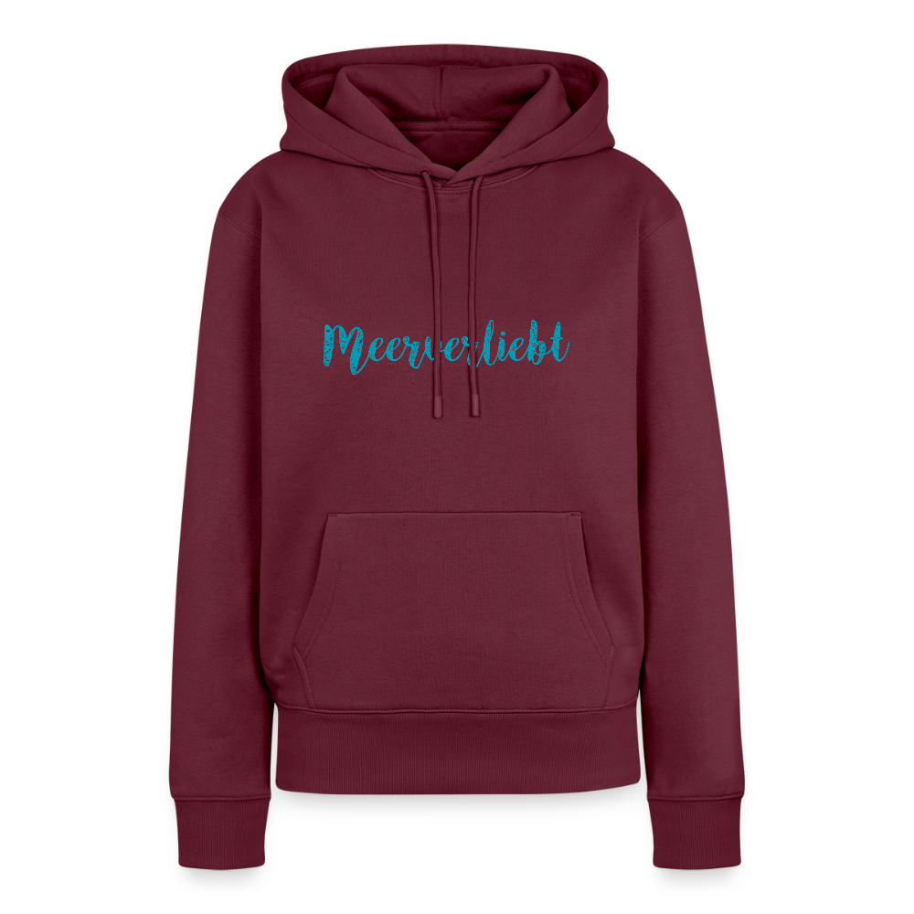 Damen Premium Hoodie - Meerverliebt - Burgunderrot