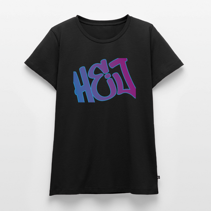 Damen Premium Bio T-Shirt - Hej - Schwarz