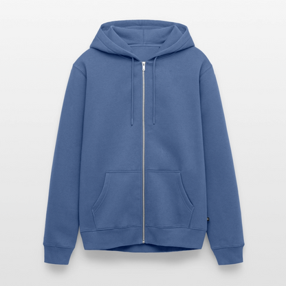Herren Premium Kapuzenjacke - wat'n Schietweer (weiss) - Taubenblau