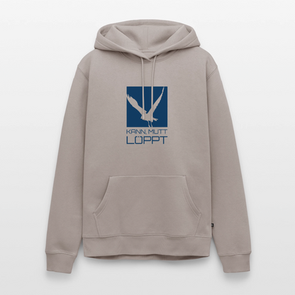 Herren Premium Hoodie - kann, mutt, löppt - Taupe