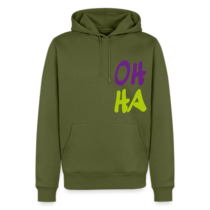 Herren Premium Hoodie - Oh ha - Khaki
