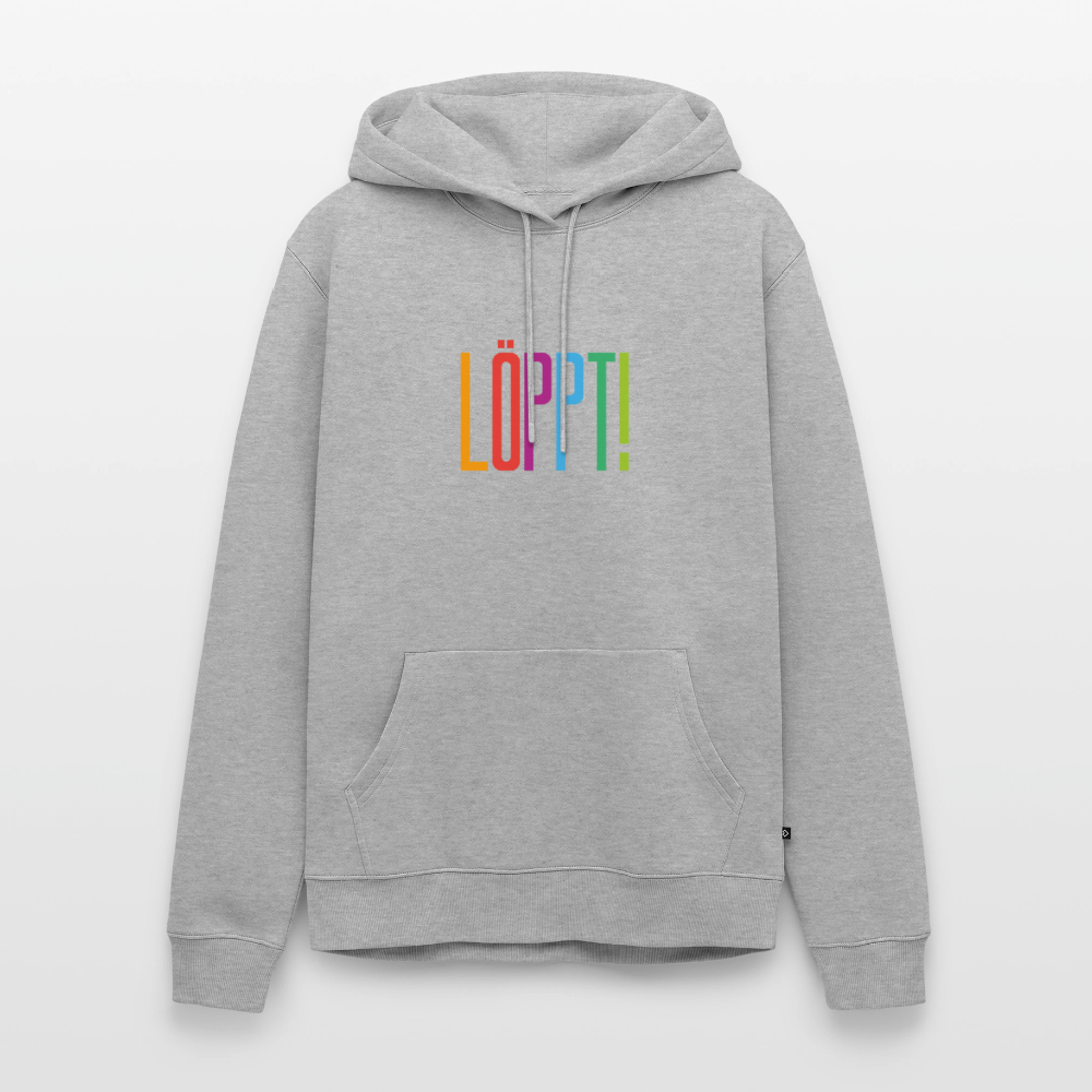 Herren Premium Hoodie - Löppt! - Grau meliert