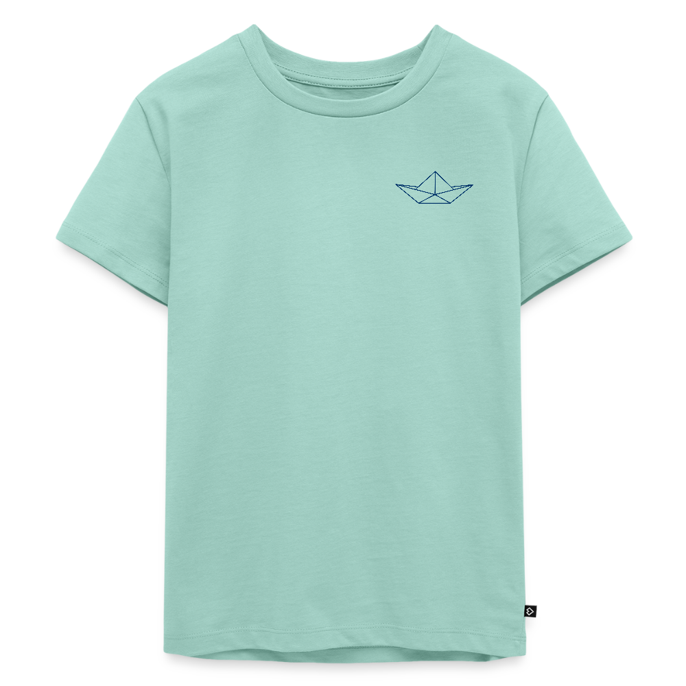 Kinder Premium T-Shirt - Origami Boot - Mint 