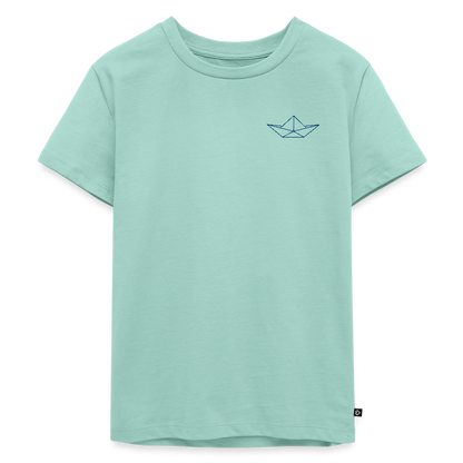 Kinder Premium T-Shirt - Origami Boot - Mint 