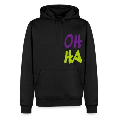 Herren Premium Hoodie - Oh ha - Schwarz
