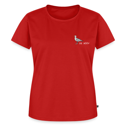 Damen Premium Bio T-Shirt - de Mööv (weiss) - Rot