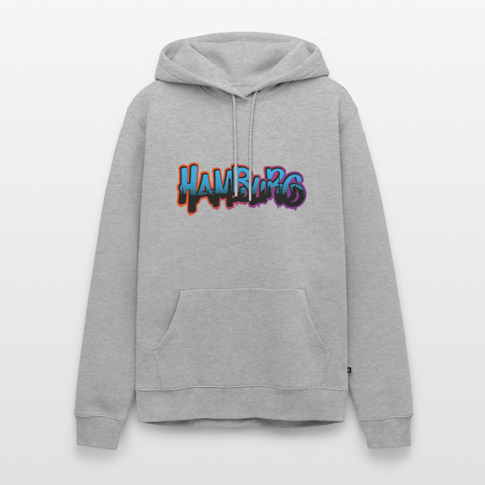 Herren Premium Hoodie - Hamburg - Grau meliert