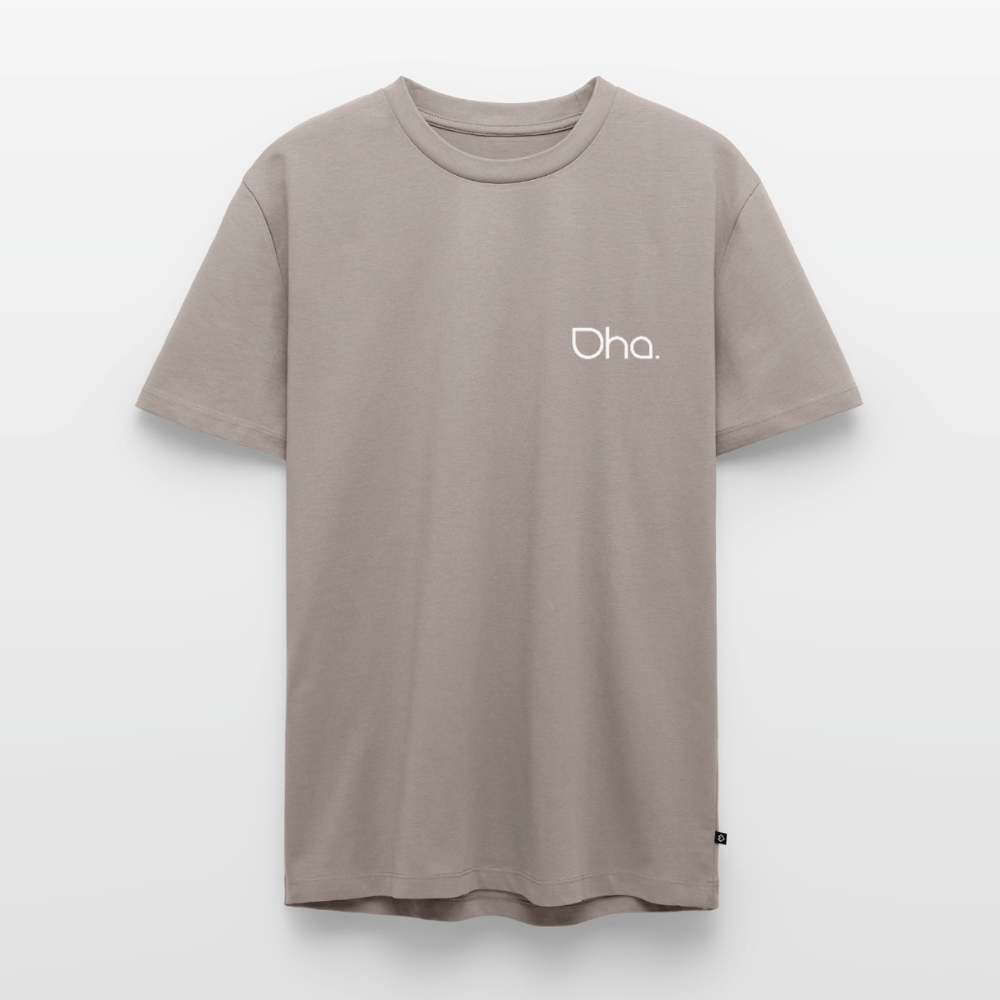 Oha - Herren Premium T-Shirt (weiß) - Taupe