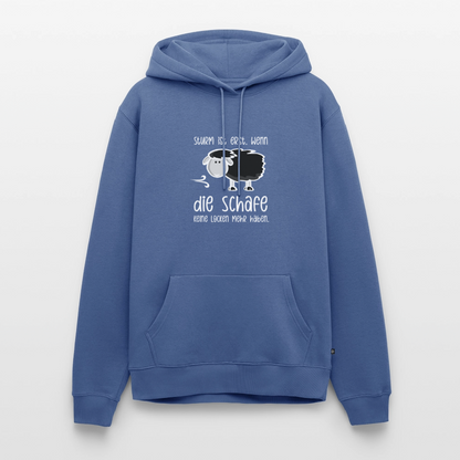 Herren Premium Hoodie - Schaf (weiss) - Taubenblau
