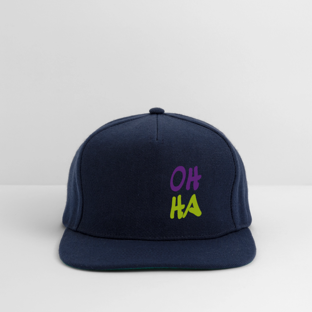 Snapback Cap - Oh ha - Navy/Navy