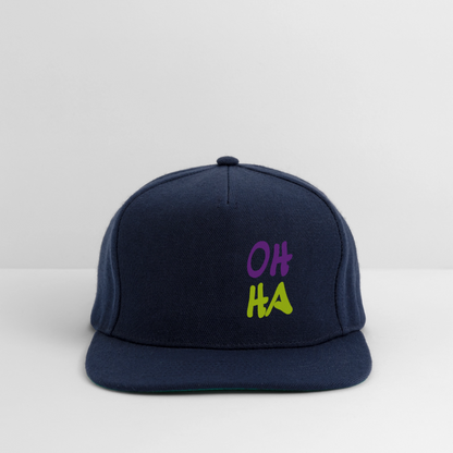 Snapback Cap - Oh ha - Navy/Navy