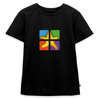 Kinder Premium T-Shirt - Seestern - Schwarz