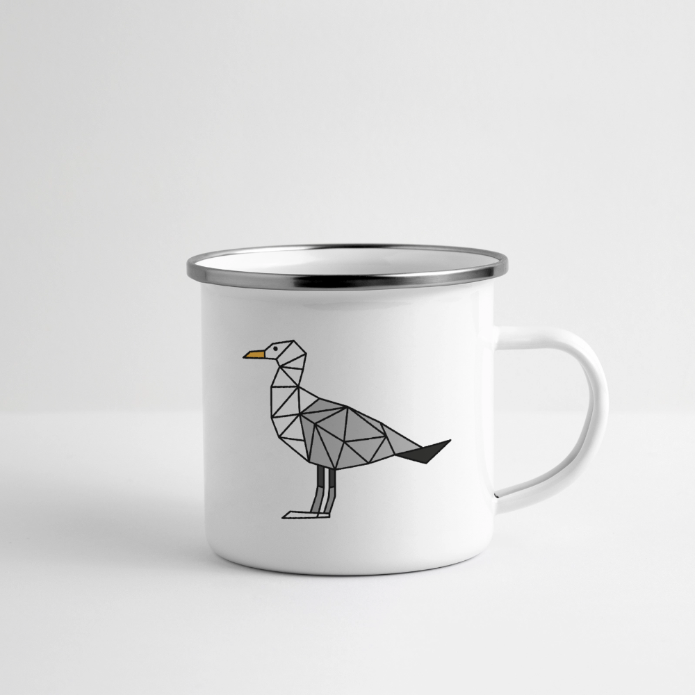 Möwe - Emaille-Tasse - Weiß