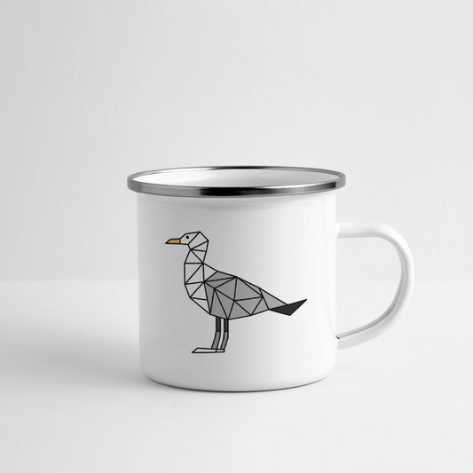 Möwe - Emaille-Tasse - Weiß