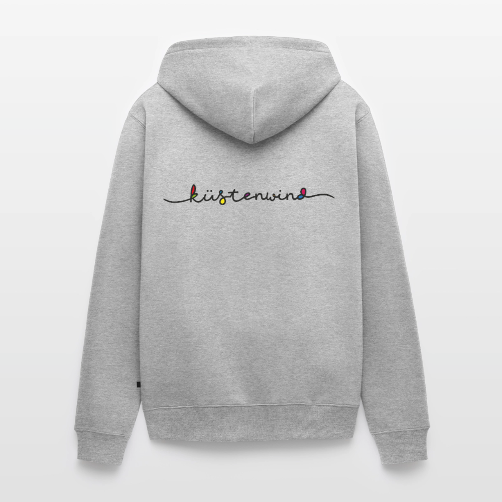 Küstenwind - Herren Premium Kapuzenjacke - Grau meliert