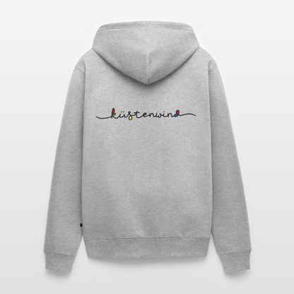 Küstenwind - Herren Premium Kapuzenjacke - Grau meliert