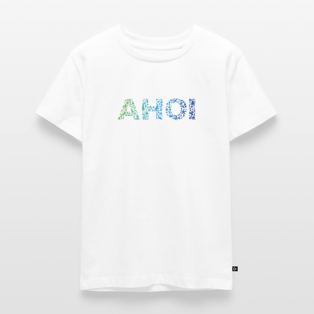 Kinder Premium T-Shirt - Ahoi doodles - Weiß