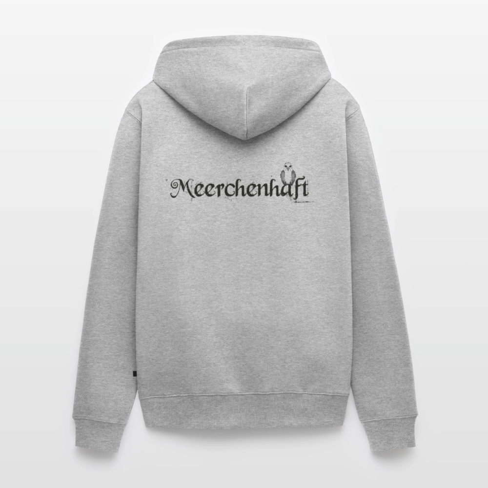 Meerchenhaft Herren Premium Kapuzenjacke im nordischen Stil - Grau meliert
