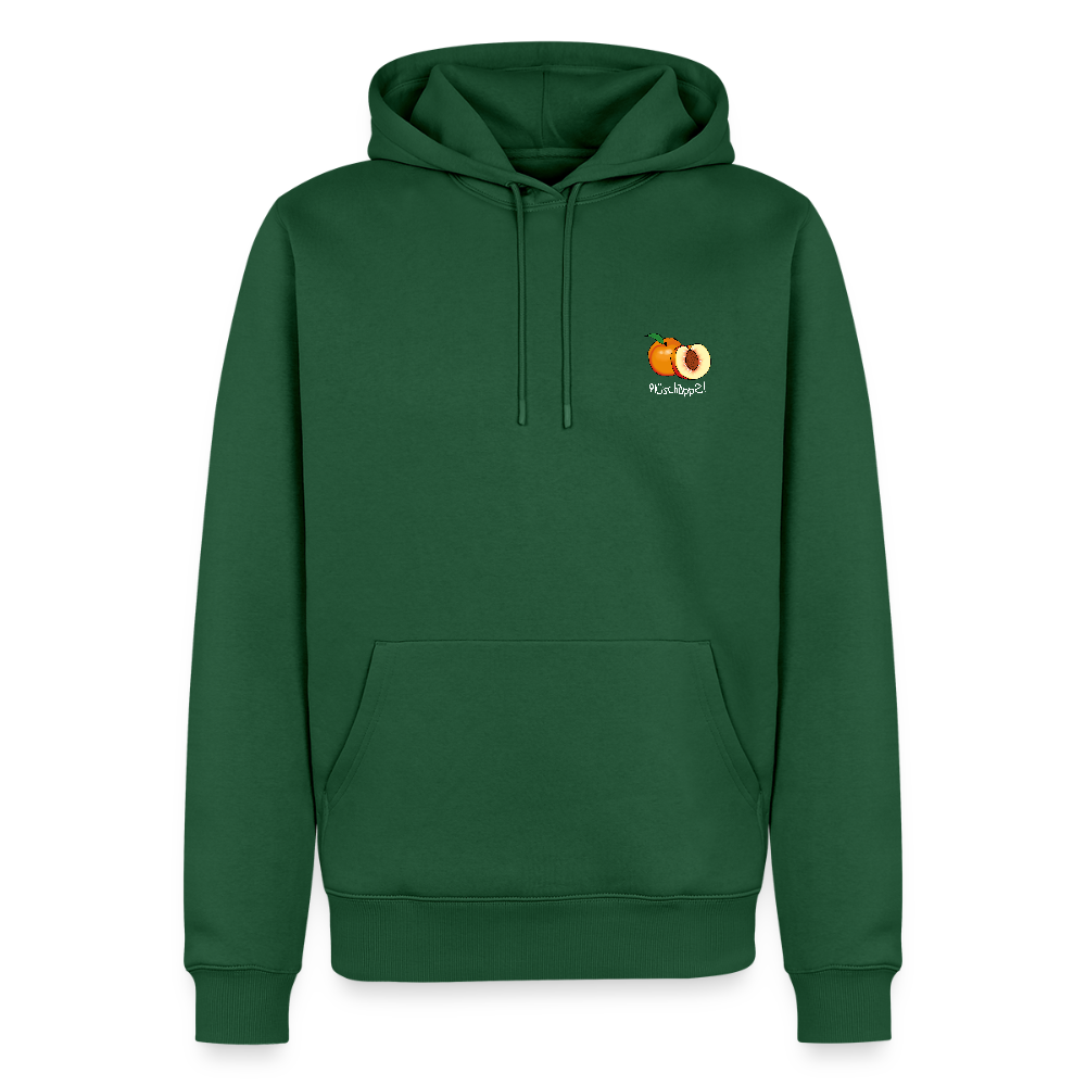 Herren Premium Hoodie - Plüschappel weiß - Flaschengrün