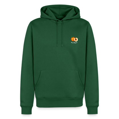 Herren Premium Hoodie - Plüschappel weiß - Flaschengrün