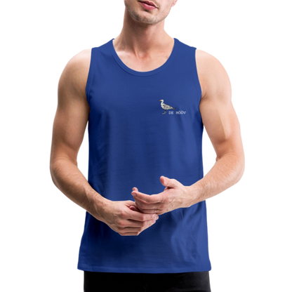 Männer Premium Tank Top - de Mööv (weiss) - Königsblau