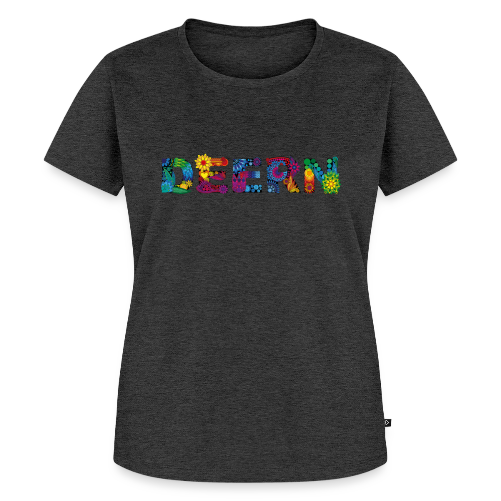 Damen Premium Bio T-Shirt - Deern - Anthrazit meliert