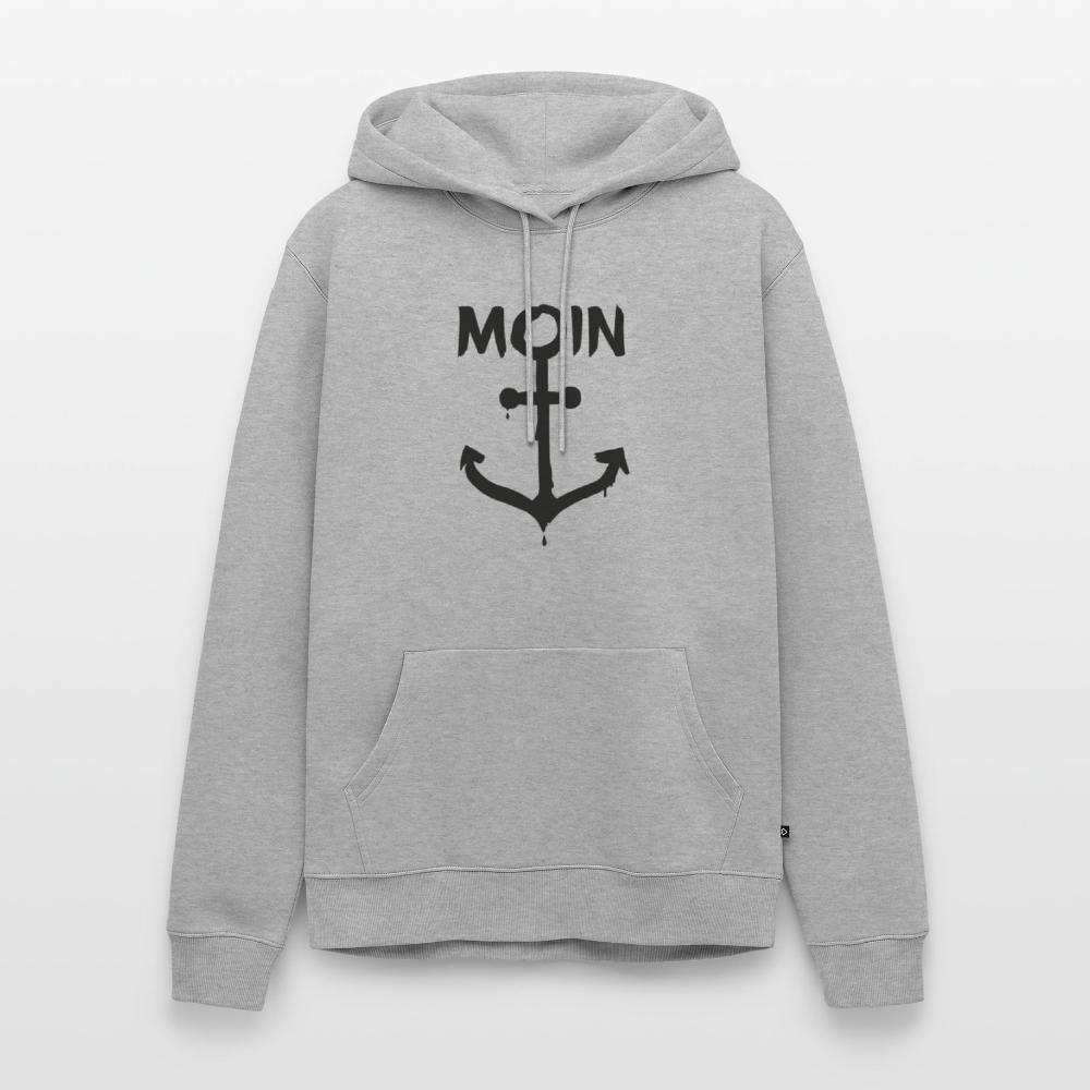Herren Premium Hoodie - Moin Anker - Grau meliert