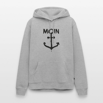 Herren Premium Hoodie - Moin Anker - Grau meliert