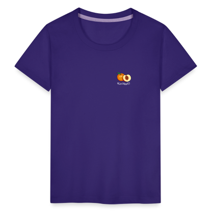 Kinder Premium T-Shirt - Plüschappel (weiss) - Lila