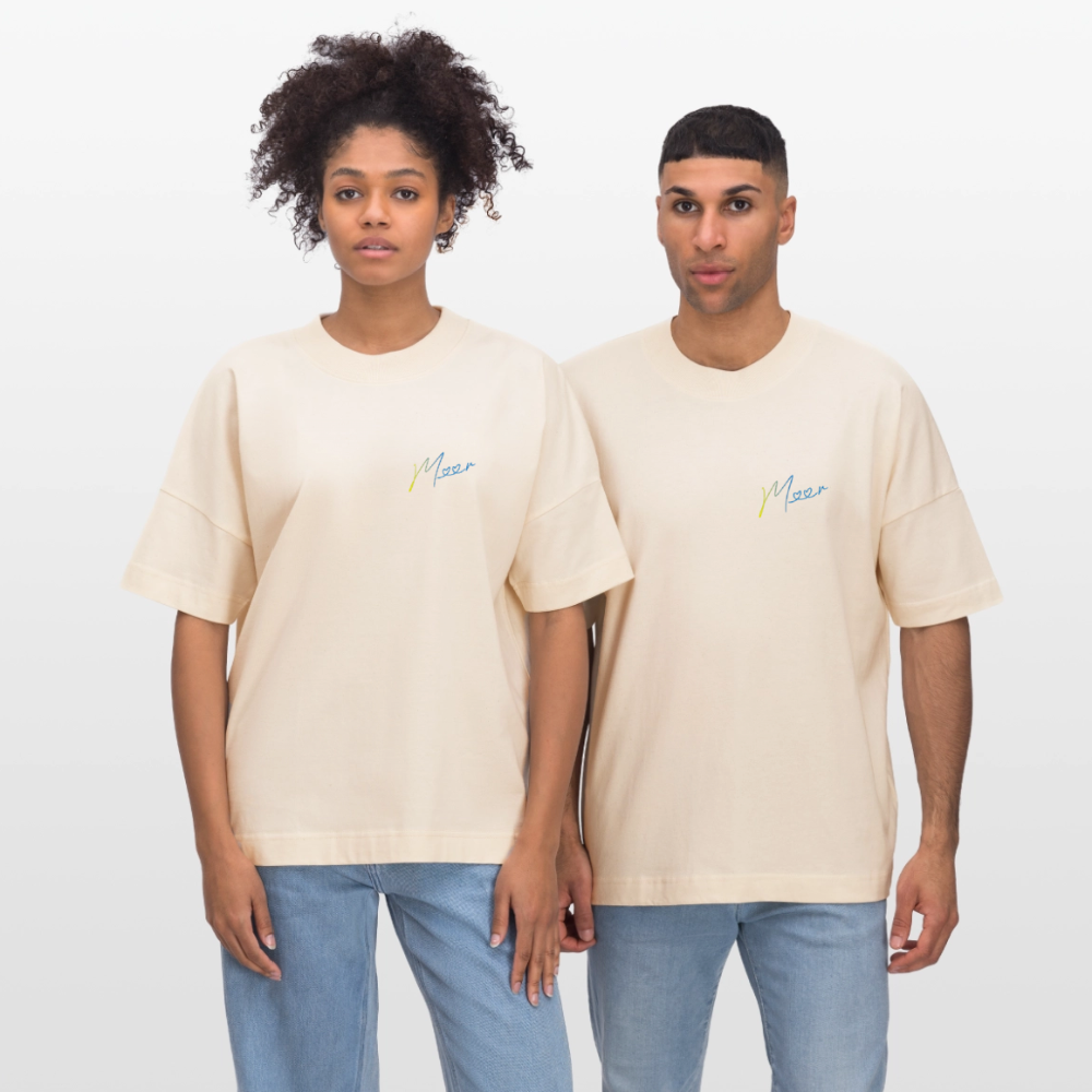 Unisex Oversized Bio T-Shirt - Meer - Weißgrau