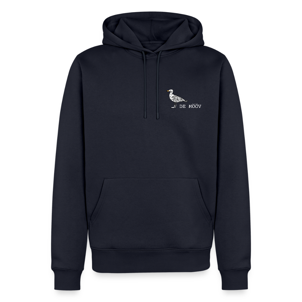 Herren Premium Hoodie - de Mööv (weiss) - Navy