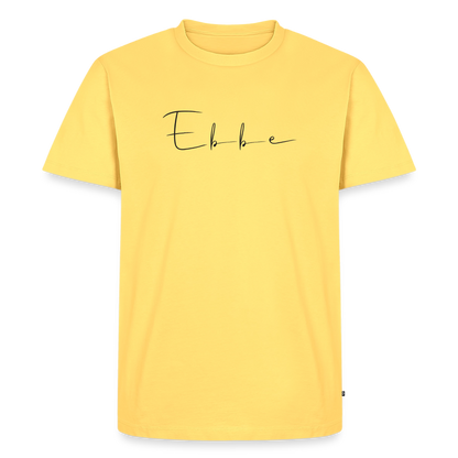 Ebbe - Herren Premium Bio T-Shirt - Pastellgelb