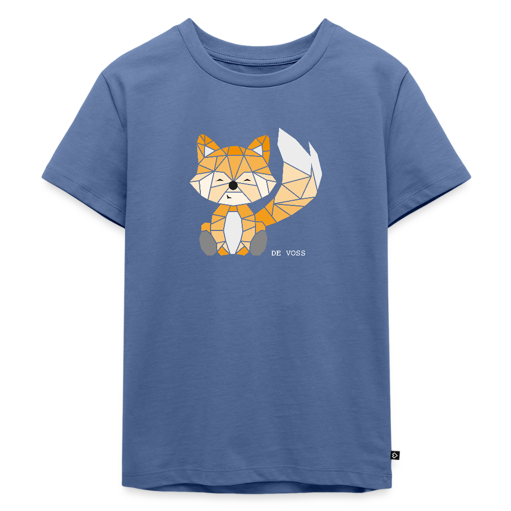 Kinder Premium T-Shirt - De Voss (weiss) - Taubenblau