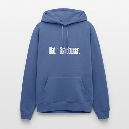 Herren Premium Hoodie - wat'n Schietweer (weiss) - Taubenblau