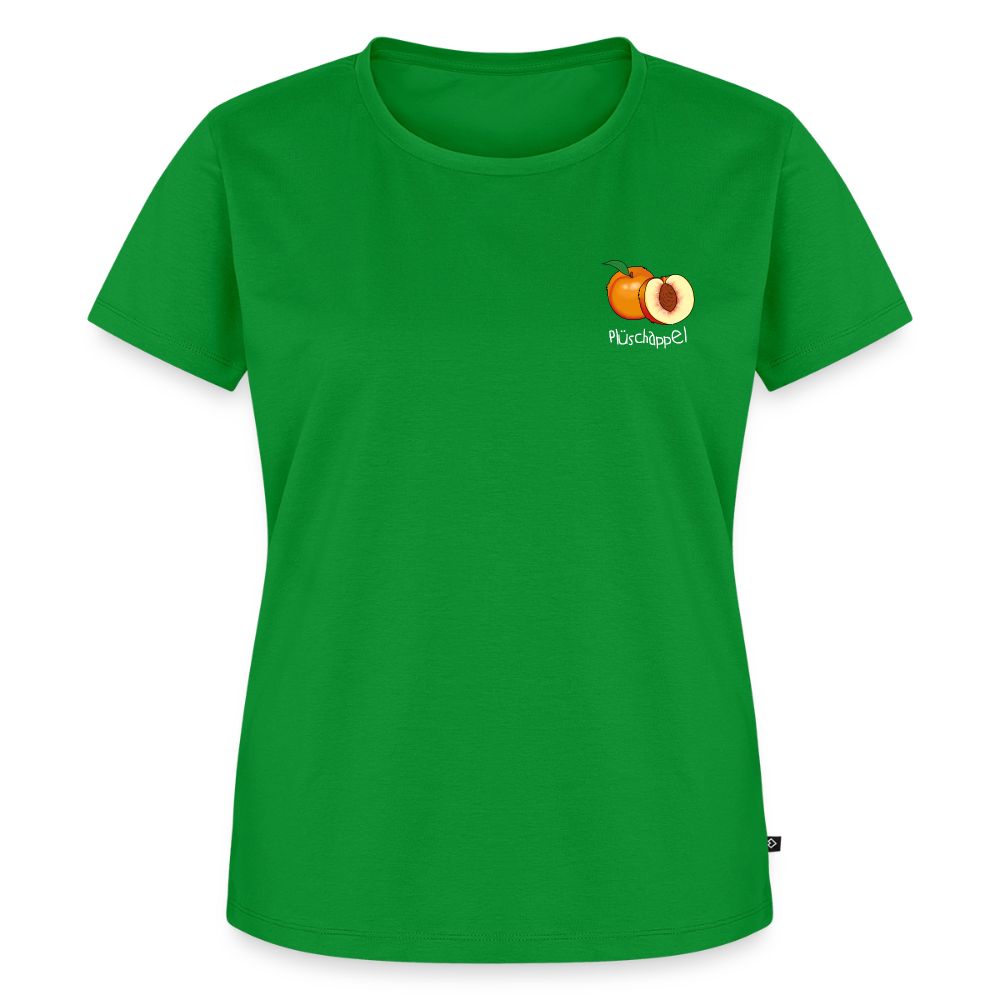 Damen Premium Bio T-Shirt - Plüschappel (weiß) - Grün