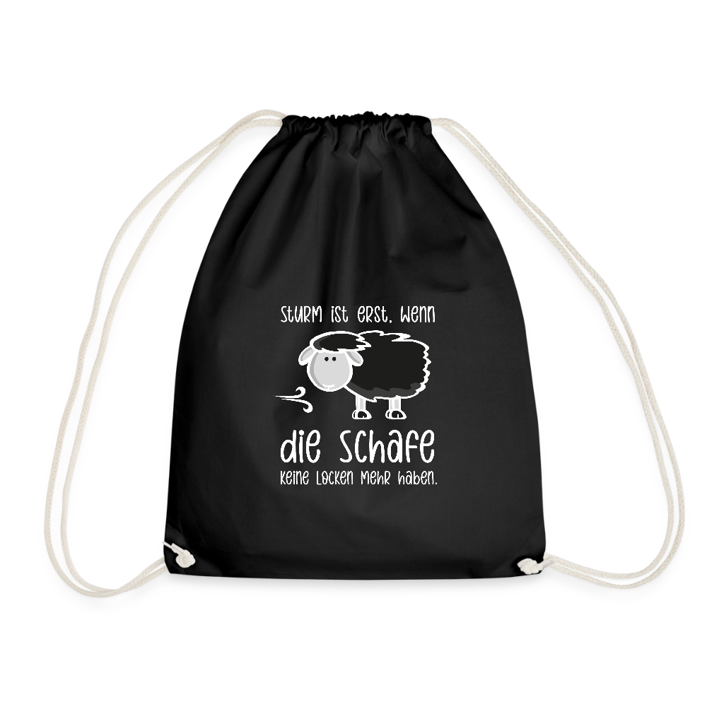 Turnbeutel - Schaf (weiss) - Schwarz