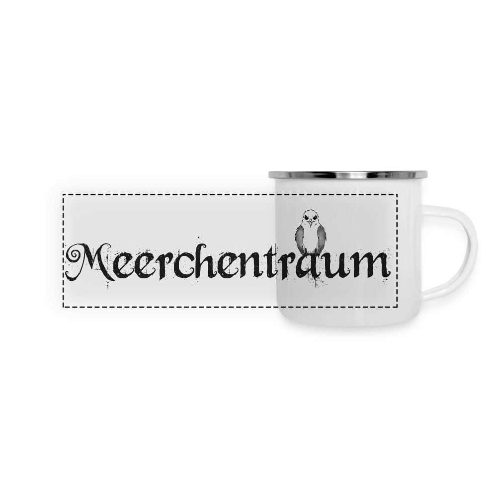 Meerchentraum - Emaille-Tasse - Weiß